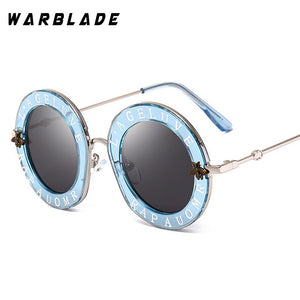 2023 Bees Retro Round Letters Transparent Frame Tint Lens Sunglasses Trending Ladies Summer Sun Glasses