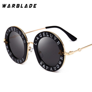 2023 Bees Retro Round Letters Transparent Frame Tint Lens Sunglasses Trending Ladies Summer Sun Glasses