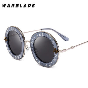 2023 Bees Retro Round Letters Transparent Frame Tint Lens Sunglasses Trending Ladies Summer Sun Glasses