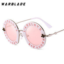 Load image into Gallery viewer, 2023 Bees Retro Round Letters Transparent Frame Tint Lens Sunglasses Trending Ladies Summer Sun Glasses
