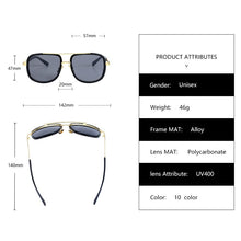Load image into Gallery viewer, 2022   Big Frame Sunglasses Men Square  Glasses for Women High Quality Retro Sun Glasses Vintage Gafas Oculos