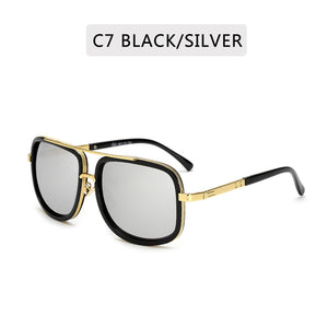 2023 Big Frame Sunglasses Men Square Metal Sun Glasses Women RetroVintage  Gafas Oculos De Sol