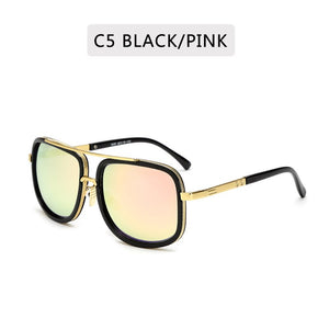 2023 Big Frame Sunglasses Men Square Metal Sun Glasses Women RetroVintage  Gafas Oculos De Sol