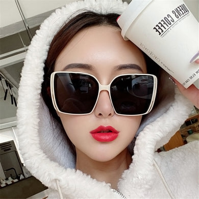 2023 Big Square Frame Sunglasses Street Shooting Catwalk Solid Eye Sun Glasses for Women Eyewear Oculos De Sol