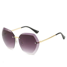 Load image into Gallery viewer, 2023 Brand Design Vintage Rimless Pilot Sunglasses Women Men Retro Cutting Lens Gradient Sun Glasses Female UV400