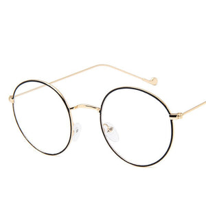 2023 Design Metal Ladies Glasses Frame Round Transparent Lenses Classic Retro Men's Prescription Optical Glasses