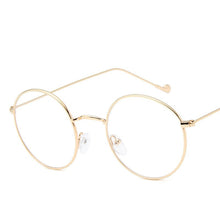 Carica l&#39;immagine nel visualizzatore di Gallery, 2023 Design Metal Ladies Glasses Frame Round Transparent Lenses Classic Retro Men&#39;s Prescription Optical Glasses