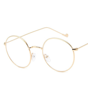 2023 Design Metal Ladies Glasses Frame Round Transparent Lenses Classic Retro Men's Prescription Optical Glasses