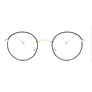 2023 Design Metal Ladies Glasses Frame Round Transparent Lenses Classic Retro Men's Prescription Optical Glasses