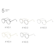 Carica l&#39;immagine nel visualizzatore di Gallery, 2023 Design Metal Ladies Glasses Frame Round Transparent Lenses Classic Retro Men&#39;s Prescription Optical Glasses
