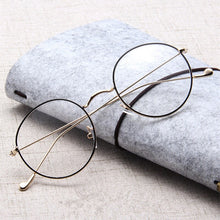 Carica l&#39;immagine nel visualizzatore di Gallery, 2023 Design Metal Ladies Glasses Frame Round Transparent Lenses Classic Retro Men&#39;s Prescription Optical Glasses
