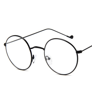 2023 Design Metal Ladies Glasses Frame Round Transparent Lenses Classic Retro Men's Prescription Optical Glasses