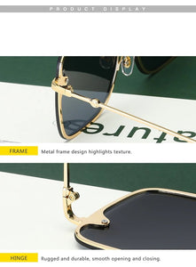 2023 Lady Oversize Rimless Square Bee Sunglasses Women Men Small Bee Glasses Gradient Sun Glasses Female UV400
