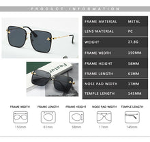 Load image into Gallery viewer, 2022 New Fashion Lady Oversize Rimless Square Bee Sunglasses Women Men Small Bee Glasses Gradient Sun Glasses Female UV400