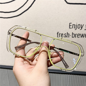 2023   Large Frame Letters Sunglasses Brand Designer Square Sun Glasses Shades Female UV400 Sunglasses Women Men