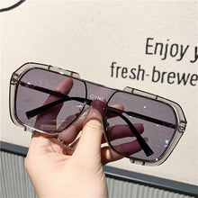 Carica l&#39;immagine nel visualizzatore di Gallery, 2023   Large Frame Letters Sunglasses Brand Designer Square Sun Glasses Shades Female UV400 Sunglasses Women Men