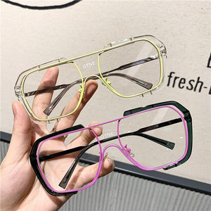 2023   Large Frame Letters Sunglasses Brand Designer Square Sun Glasses Shades Female UV400 Sunglasses Women Men