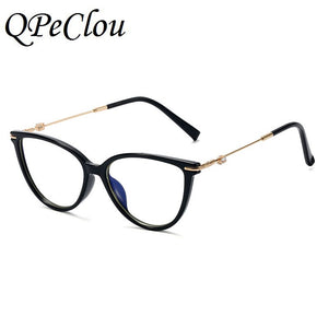 2022    Diamond Anti-blue Glasses Frame Women Designer Optical Computer Transparent Eyeglasses Female Spectacles