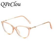 Carica l&#39;immagine nel visualizzatore di Gallery, 2022    Diamond Anti-blue Glasses Frame Women Designer Optical Computer Transparent Eyeglasses Female Spectacles