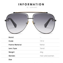 Load image into Gallery viewer, 2023 Mach Six Aviation Style Gradient Sunglasses Cool Men Vintage Brand Design Sun Glasses Oculos De Sol 1912 Uv400