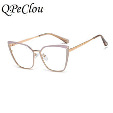 Load image into Gallery viewer, 2022   Metal Sexy Cat Eye Anti-blue Glasses Frame Women Brand Vintage Transparent Eyeglasses Female Oculos Feminino