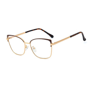 2022 Metal Square Anti-blue Glasses Frame Women Vintage Transparent Eyeglasses Female Spectacles Oculos Feminino