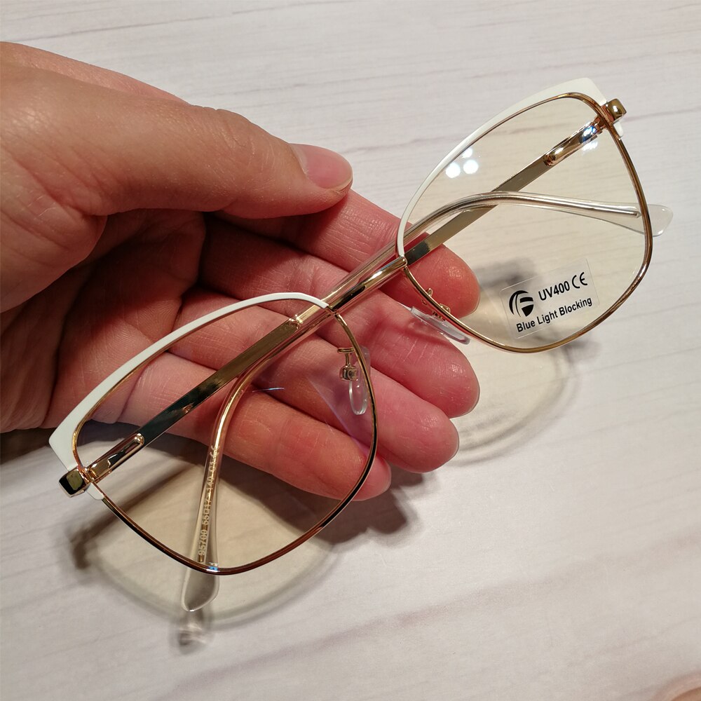 2023 Metal Square Anti-blue Glasses Frame Women Vintage Transparent Eyeglasses Female Spectacles Oculos Feminino