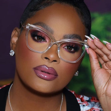 2022 New Fashion Oversized Cat Eye Glasses Frame Women Brand Optical Anti-blue Eyeglasses Female Oculos Feminino Spectacles