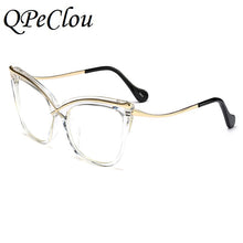 Load image into Gallery viewer, 2022 New Fashion Oversized Cat Eye Glasses Frame Women Brand Optical Anti-blue Eyeglasses Female Oculos Feminino Spectacles