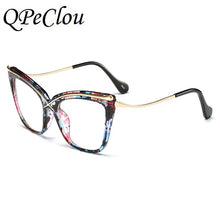 Load image into Gallery viewer, 2022 New Fashion Oversized Cat Eye Glasses Frame Women Brand Optical Anti-blue Eyeglasses Female Oculos Feminino Spectacles