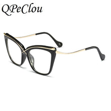 Load image into Gallery viewer, 2022 New Fashion Oversized Cat Eye Glasses Frame Women Brand Optical Anti-blue Eyeglasses Female Oculos Feminino Spectacles