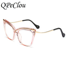 Load image into Gallery viewer, 2022 New Fashion Oversized Cat Eye Glasses Frame Women Brand Optical Anti-blue Eyeglasses Female Oculos Feminino Spectacles