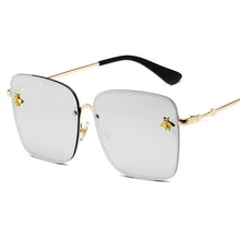 Load image into Gallery viewer, 2023 Oversized Rimless Square Photochromic Sunglasses  Women Men Bee Glasses Gradient Sun Glasses Female UV400