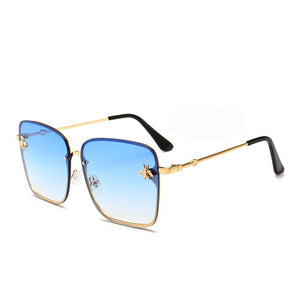 2023 Oversized Rimless Square Photochromic Sunglasses  Women Men Bee Glasses Gradient Sun Glasses Female UV400