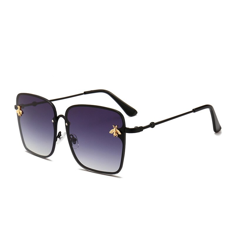 2023 Oversized Rimless Square Photochromic Sunglasses  Women Men Bee Glasses Gradient Sun Glasses Female UV400