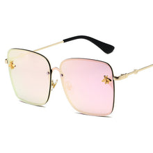 Load image into Gallery viewer, 2023 Oversized Rimless Square Photochromic Sunglasses  Women Men Bee Glasses Gradient Sun Glasses Female UV400
