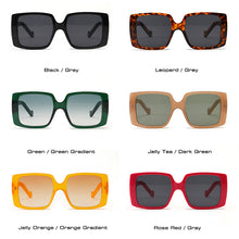 Load image into Gallery viewer, 2023 Oversized Square Jelly Color Sunglasses Women Shades UV400 Trending Men Tea Orange Sun Glasses Unisex Eyewear