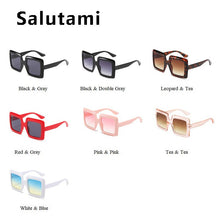 Carica l&#39;immagine nel visualizzatore di Gallery, 2023 Oversized Square Sunglasses For Women Black Brown Elegant Gradient Sun Glasses Female Uv400 Eyewear Pink Red