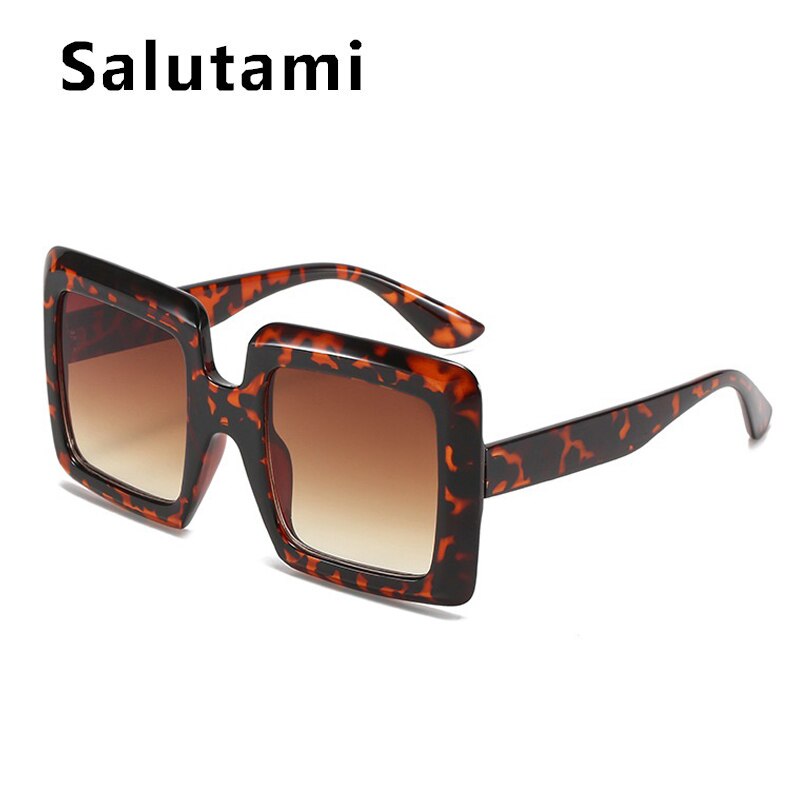 2023 Oversized Square Sunglasses For Women Black Brown Elegant Gradient Sun Glasses Female Uv400 Eyewear Pink Red