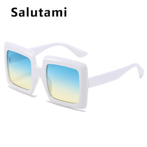 2023 Oversized Square Sunglasses For Women Black Brown Elegant Gradient Sun Glasses Female Uv400 Eyewear Pink Red