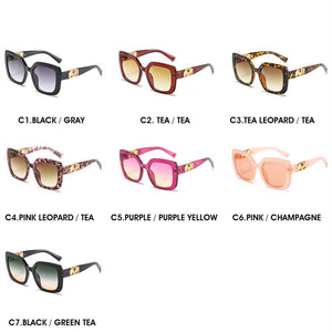 2023 Oversized Sunglasses Women  Brand Designer Big Frame Gradient Square Sun Glasses For Female UV400