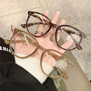 2023 Retro Plastic Square Glasses Woman Men Anti-Blue Eyeglasses Frame Classic Brand Design Computer Glasses