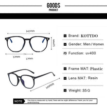 Load image into Gallery viewer, 2023 Retro Plastic Square Glasses Woman Men Anti-Blue Eyeglasses Frame Classic Brand Design Computer Glasses