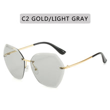 Load image into Gallery viewer, 2023 Rimless Pilot Sunglasses Women Brand Designer Retro Cutting Lens Gradient Vintage Sun Glasses Female UV400