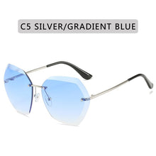 Load image into Gallery viewer, 2023 Rimless Pilot Sunglasses Women Brand Designer Retro Cutting Lens Gradient Vintage Sun Glasses Female UV400
