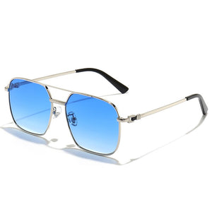 2023 Square Big Frame Men's Sunglasses Metal Vintage  Women Sun glasses Retro Double Bridge Eyewear Men