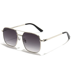 2023 Square Big Frame Men's Sunglasses Metal Vintage  Women Sun glasses Retro Double Bridge Eyewear Men