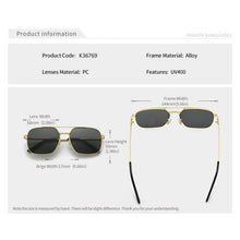 Load image into Gallery viewer, 2023 Square Big Frame Men&#39;s Sunglasses Metal Vintage  Women Sun glasses Retro Double Bridge Eyewear Men