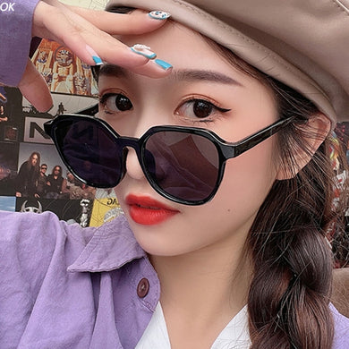 2022   Style All-match Trend Sunglasses Personalized Round Frame Sunglasses Ins Trend Candy Color Big Frame Sunglasses