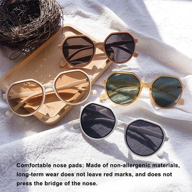 2023 Style All-match Trend Sunglasses Personalized Round Frame Sunglasses Ins Trend Candy Color Big Frame Sunglasses